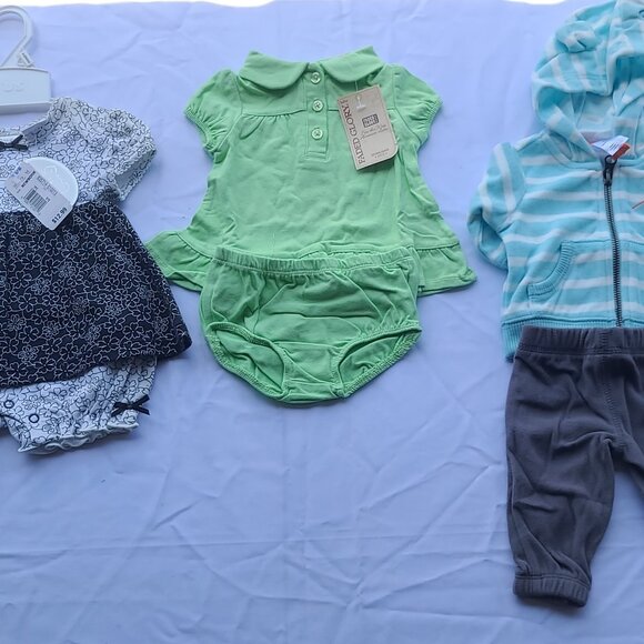 Baby Girl Clothes Bundle – Newborn to 18M, lot of 39pcs, Nwt, Dresses & Outfits - Picture 4 of 11